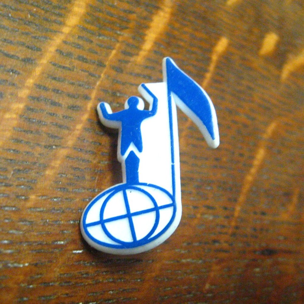 World Music Note Director Vintage Lapel Pin